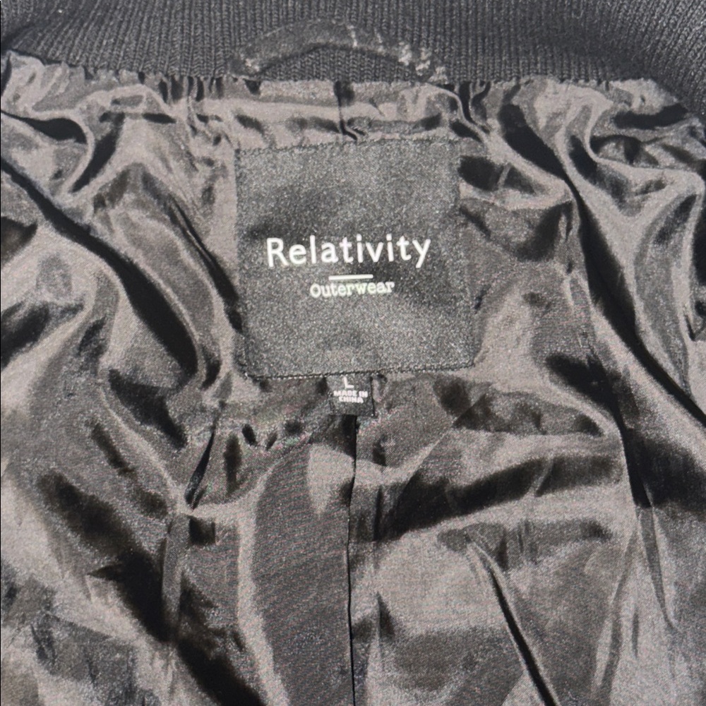Relativity Dark Checkered Bomber Jacket - image 4